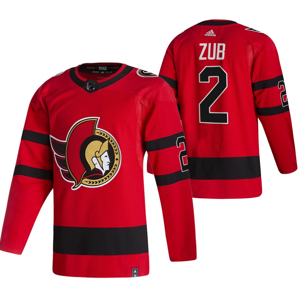 Senators 2021 Reverse Retro #2 Artyom Zub Red Jersey Special Edition Authentic