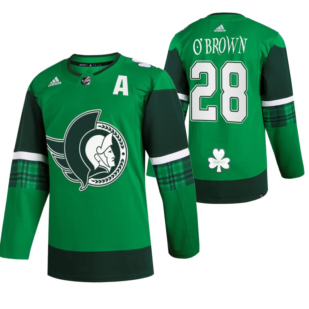 Senators Connor Brown St. Patrick Green #28 Jersey 2022