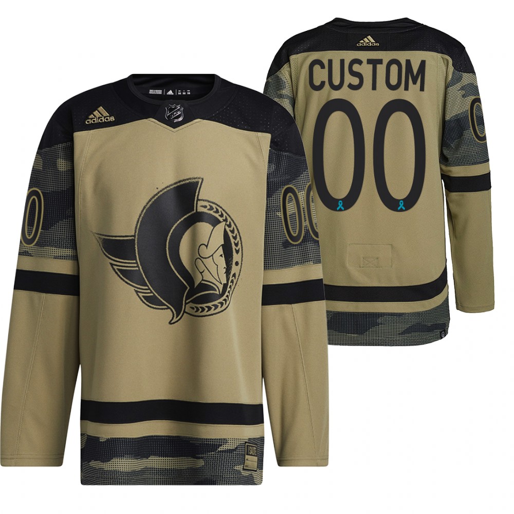 Senators Custom Canadian Armed Force Camo 2021 CAF Night Jersey