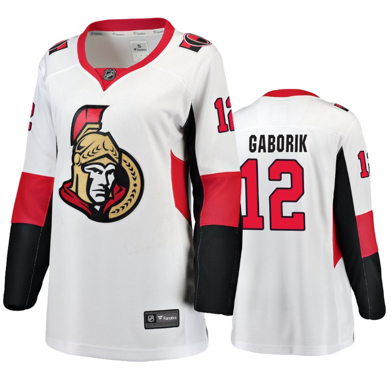 Senators Marian Gaborik White Away Breakaway Alternate Jersey