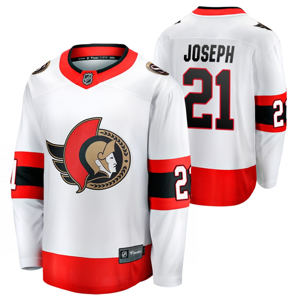 Senators Mathieu Joseph #21 White Away 2022 Jersey