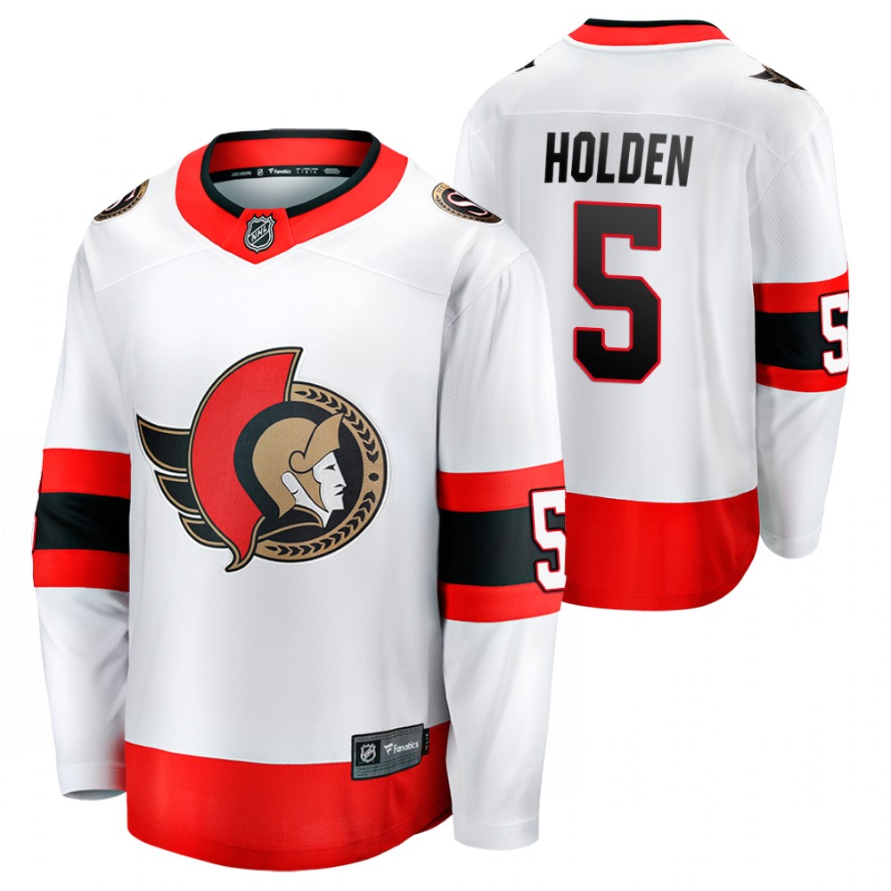Senators Nick Holden Jersey Away White Player Men