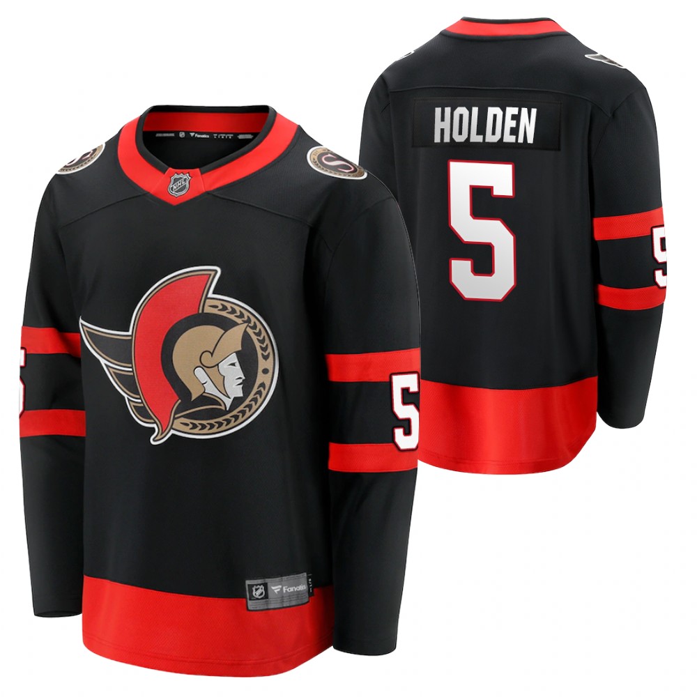 Senators Nick Holden Jersey Home Black Player Men