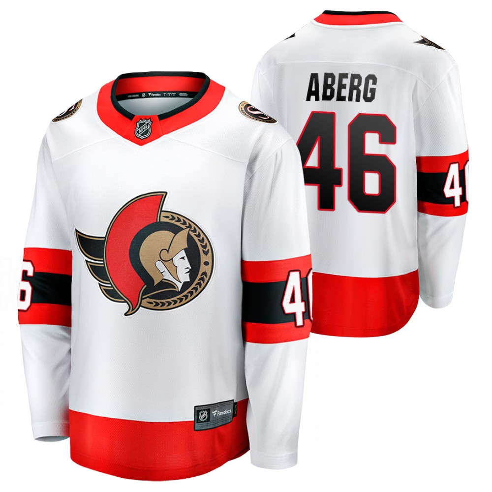 Senators Pontus Aberg Jersey Away White Player Men