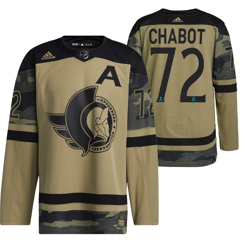 Senators Thomas Chabot Canadian Armed Force Camo 2021 CAF Night Jersey