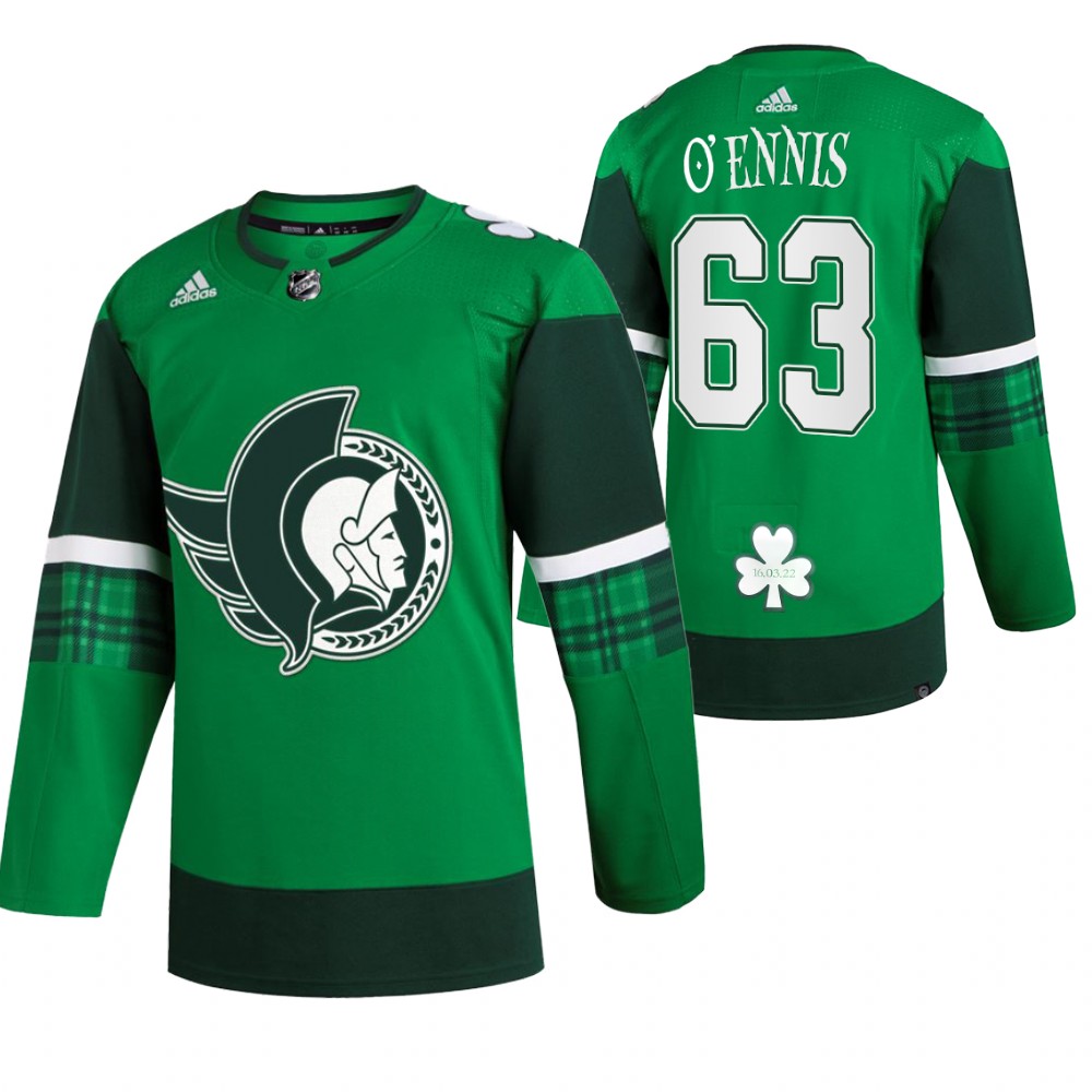 Senators Tyler Ennis St. Patrick Green #63 Jersey 2022