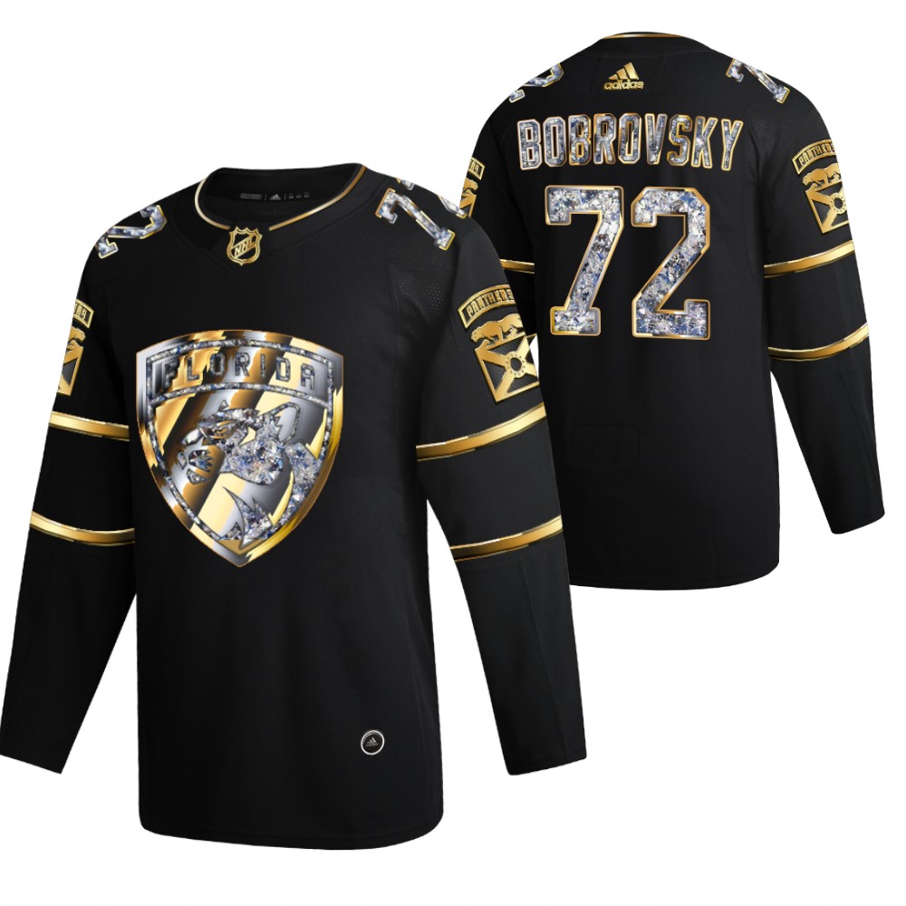 Sergei Bobrovsky Panthers #72 Black Diamond Edition 2022 Stanley Cup Playoffs Jersey