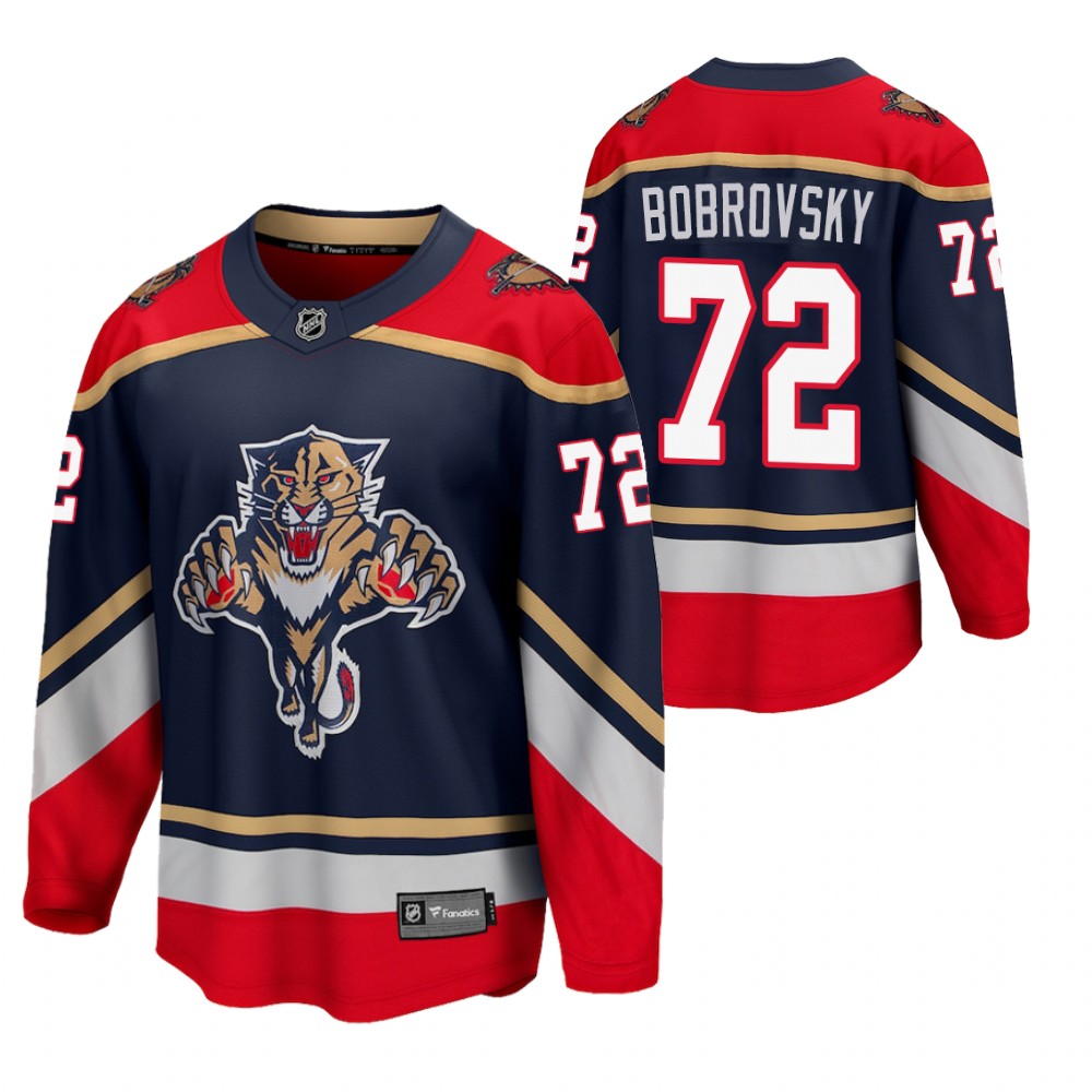 Sergei Bobrovsky Panthers 2021 Reverse Retro Blue Jersey Special Edition