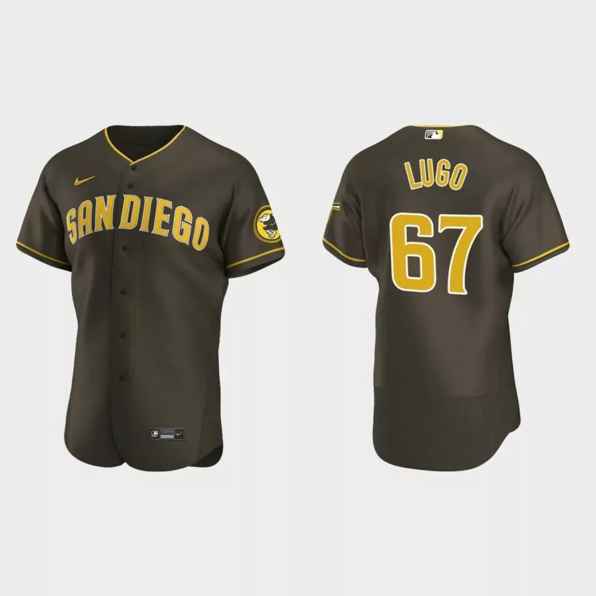 Seth Lugo San Diego Padres Authentic Road Jersey – Brown