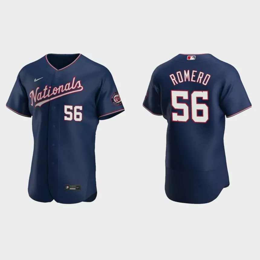 Seth Romero Washington Nationals Authentic Alternate Jersey – Navy