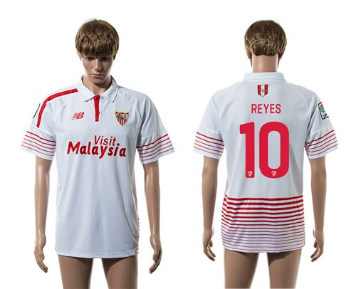 Sevilla #10 Reyes Away Soccer Club Jersey