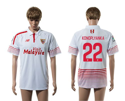 Sevilla #22 Konoplyanka Away Soccer Club Jersey