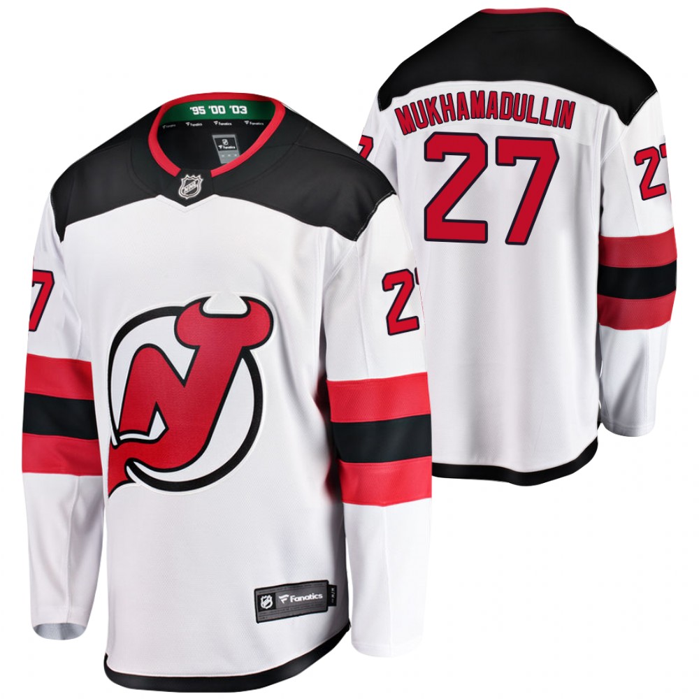 Shakir Mukhamadullin New Jersey Devils 2020 NHL Draft White Away Jersey