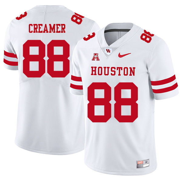 Shane Creamer Houston Cougars Men's Jersey - #88 NCAA White Stitched Authentic
