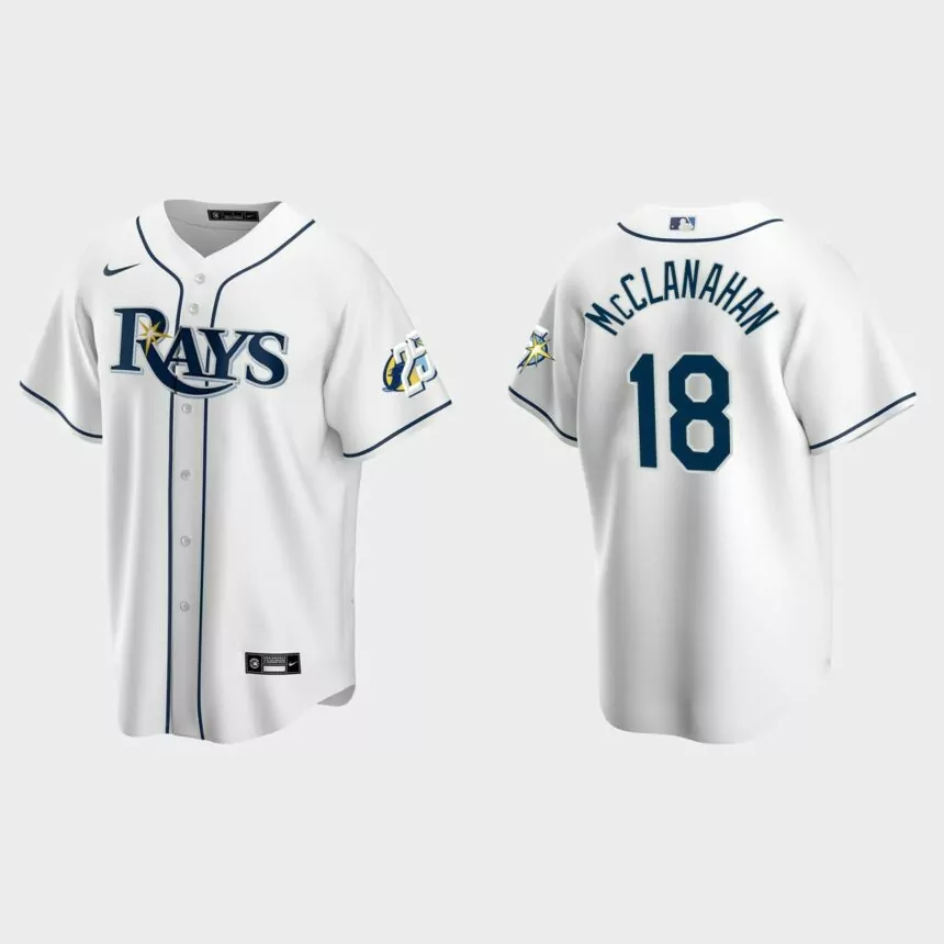 Shane McClanahan Tampa Bay Rays 25th Anniversary Replica Jersey – White