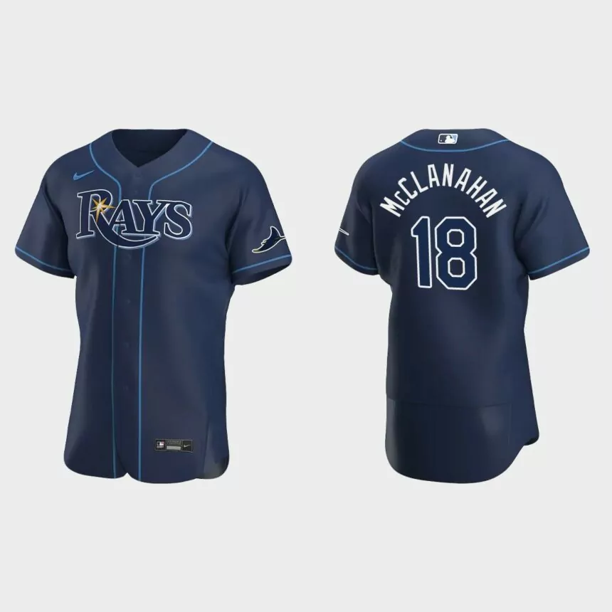 Shane McClanahan Tampa Bay Rays Authentic Alternate Jersey – Navy