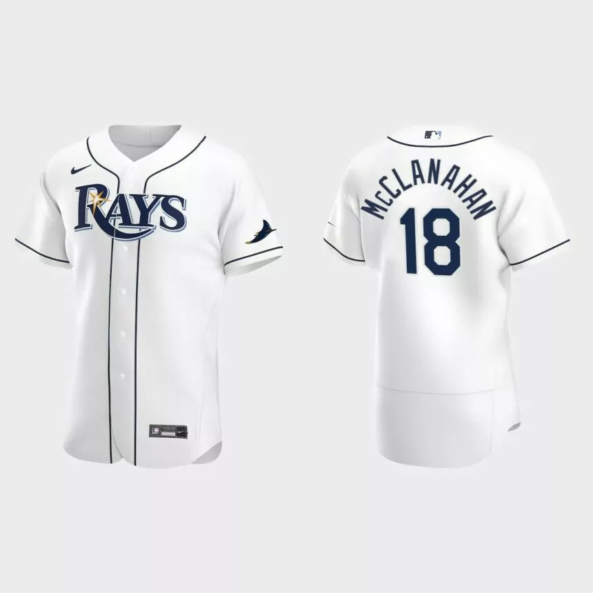 Shane McClanahan Tampa Bay Rays Authentic Home Jersey – White