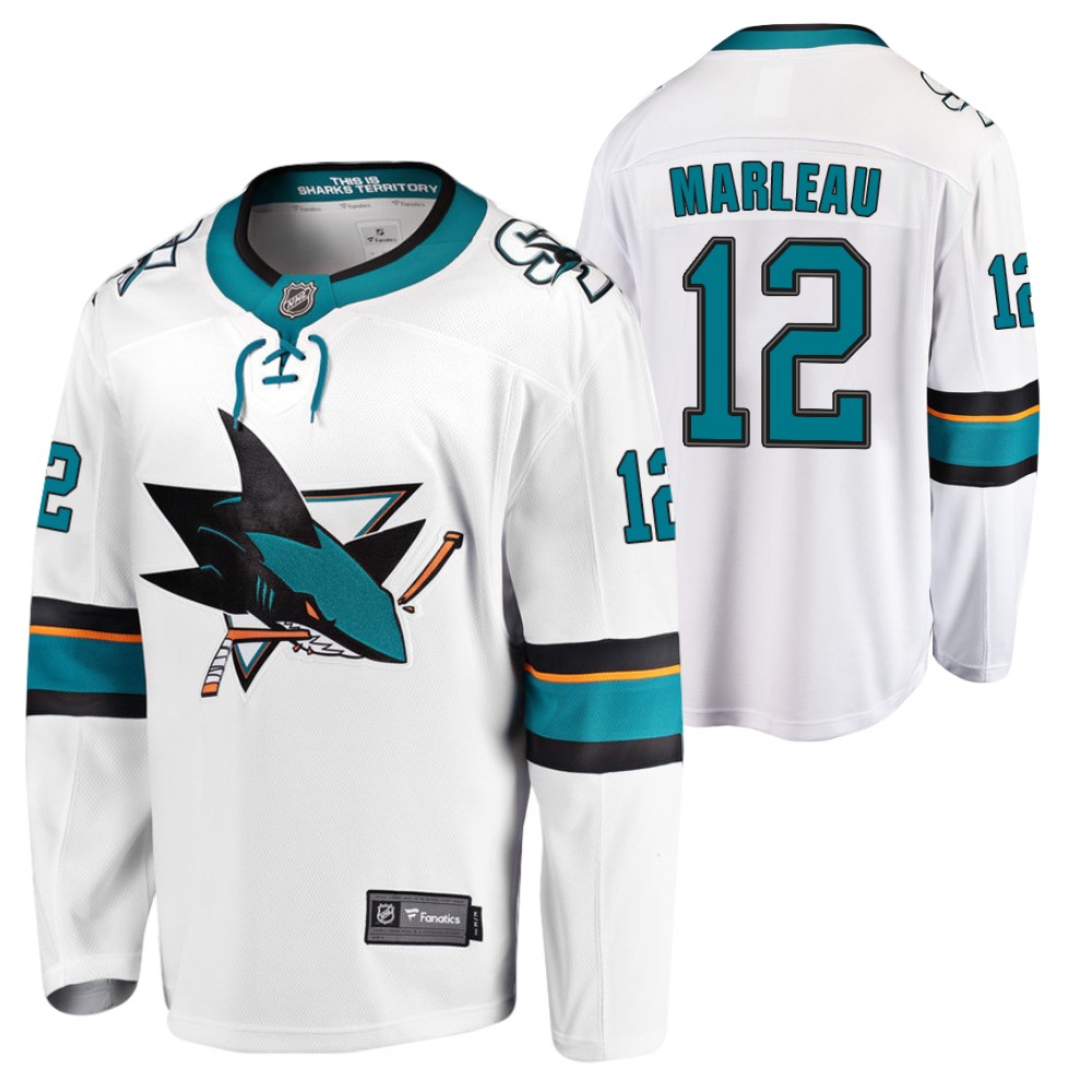 Sharks #12 Patrick Marleau White 2020-21 Away Jersey