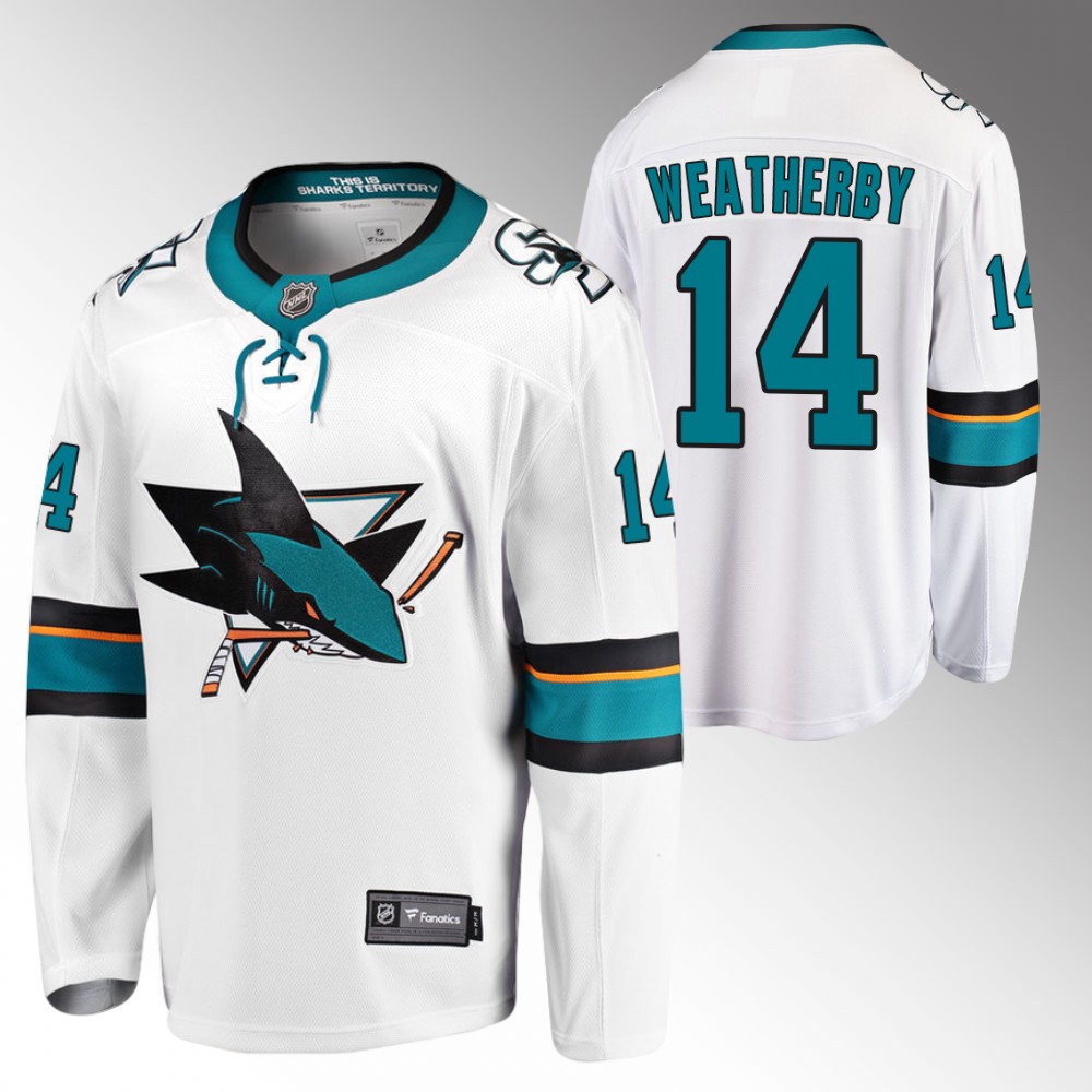 Sharks #14 Jasper Weatherby White 2022 Away Jersey