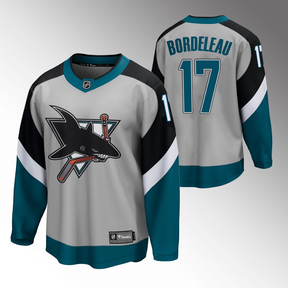 Sharks #17 Thomas Bordeleau Gray Special Edition Jersey