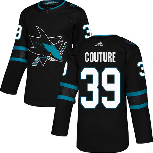 Sharks #39 Logan Couture Black Alternate Authentic Stitched Hockey Jersey