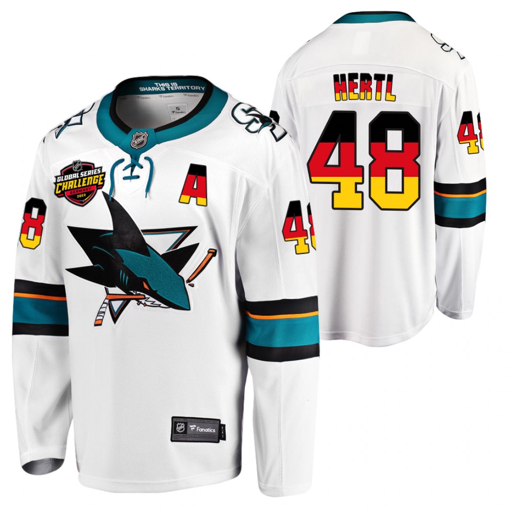Sharks #48 Tomas Hertl White 2022 NHL Global Series Jersey