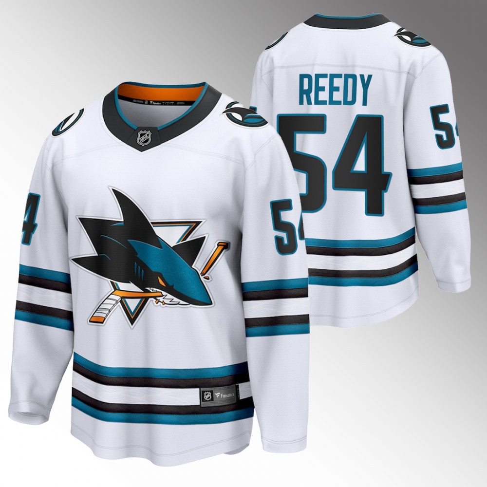 Sharks #54 Scott Reedy White 2022-23 Away Jersey