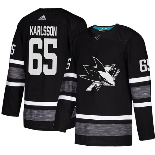 Sharks #65 Erik Karlsson Black Authentic 2019 All-Star Stitched Hockey Jersey