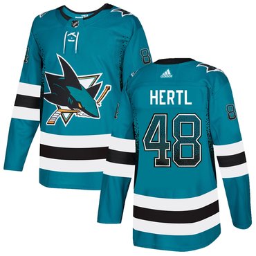 Sharks 48 Tomas Hertl Teal Drift Fashion Adidas Jersey