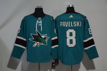 Sharks 8 Joe Pavelski Teal Adidas Jersey