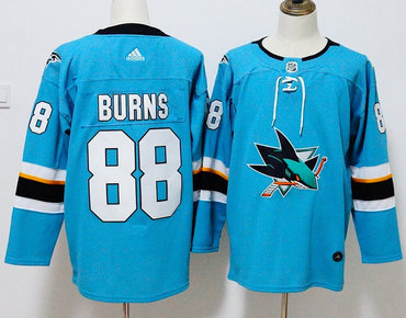 Sharks 88 Brent Burns Teal Adidas Jersey