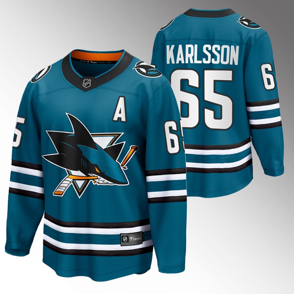 Sharks Erik Karlsson Jersey Home Teal The Evolve Men