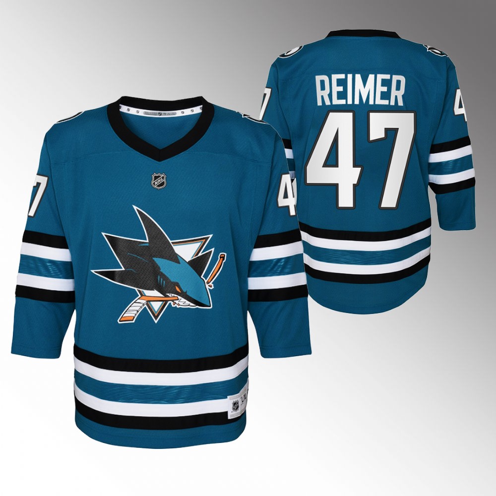 Sharks James Reimer 2022-23 Home Jersey Youth Replica