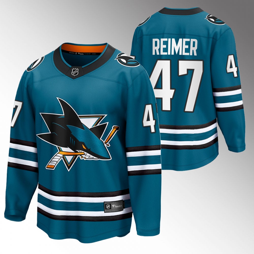 Sharks James Reimer Jersey Home Teal The Evolve Men