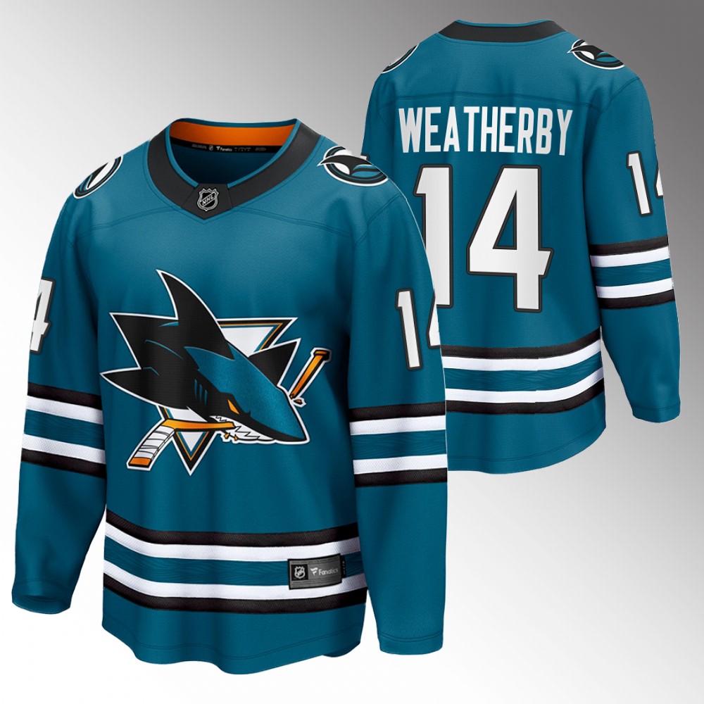 Sharks Jasper Weatherby Jersey Home Teal The Evolve Men