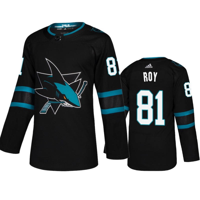 Sharks Jeremy Roy Black Authentic Pro Alternate Jersey