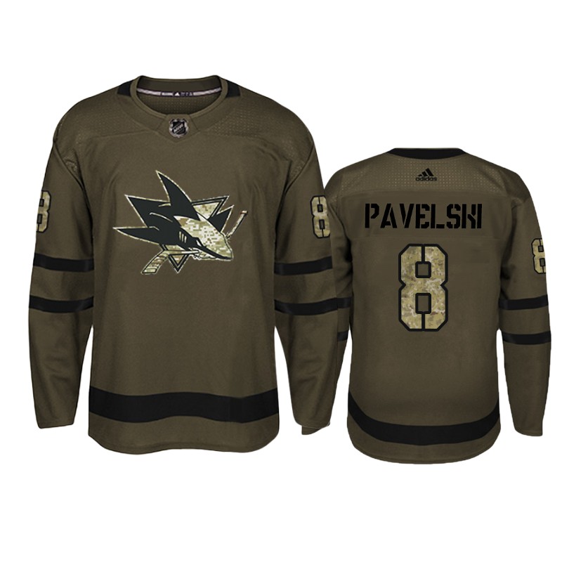 Sharks Joe Pavelski Camo Military Jersey
