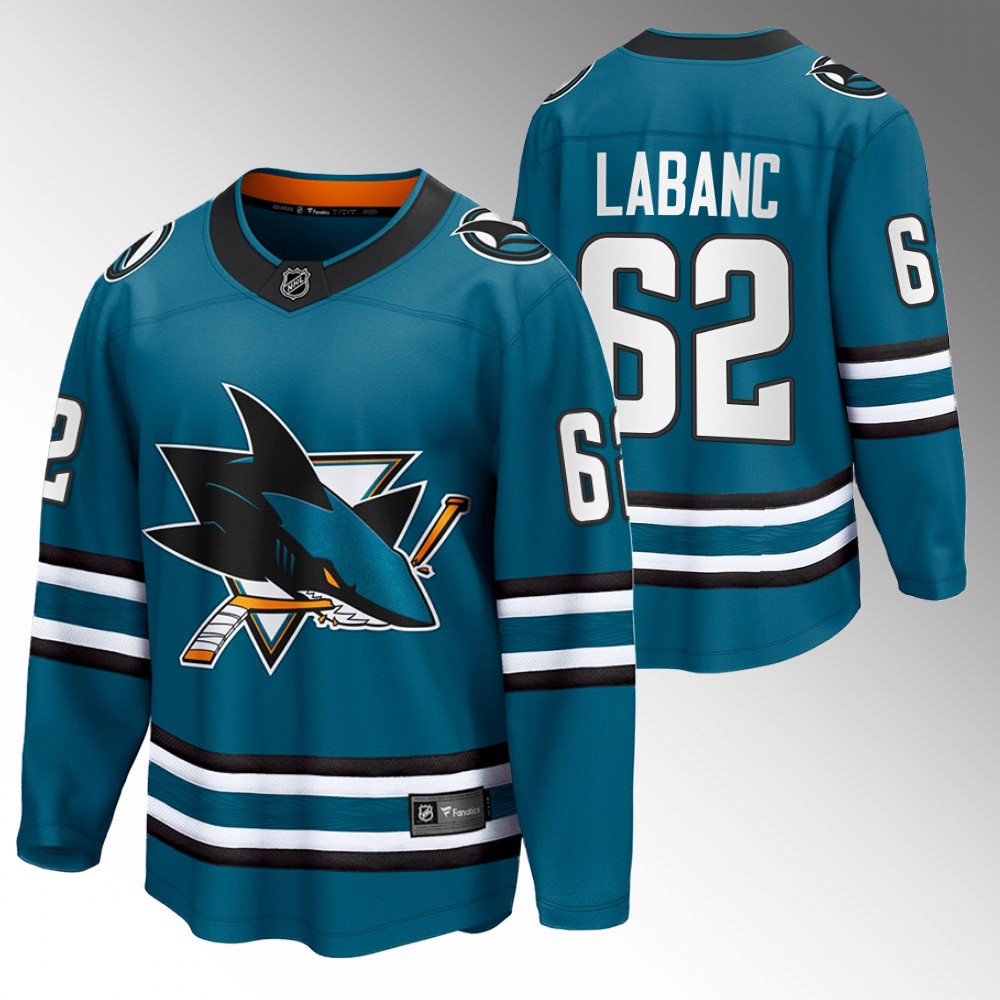 Sharks Kevin Labanc Jersey Home Teal The Evolve Men