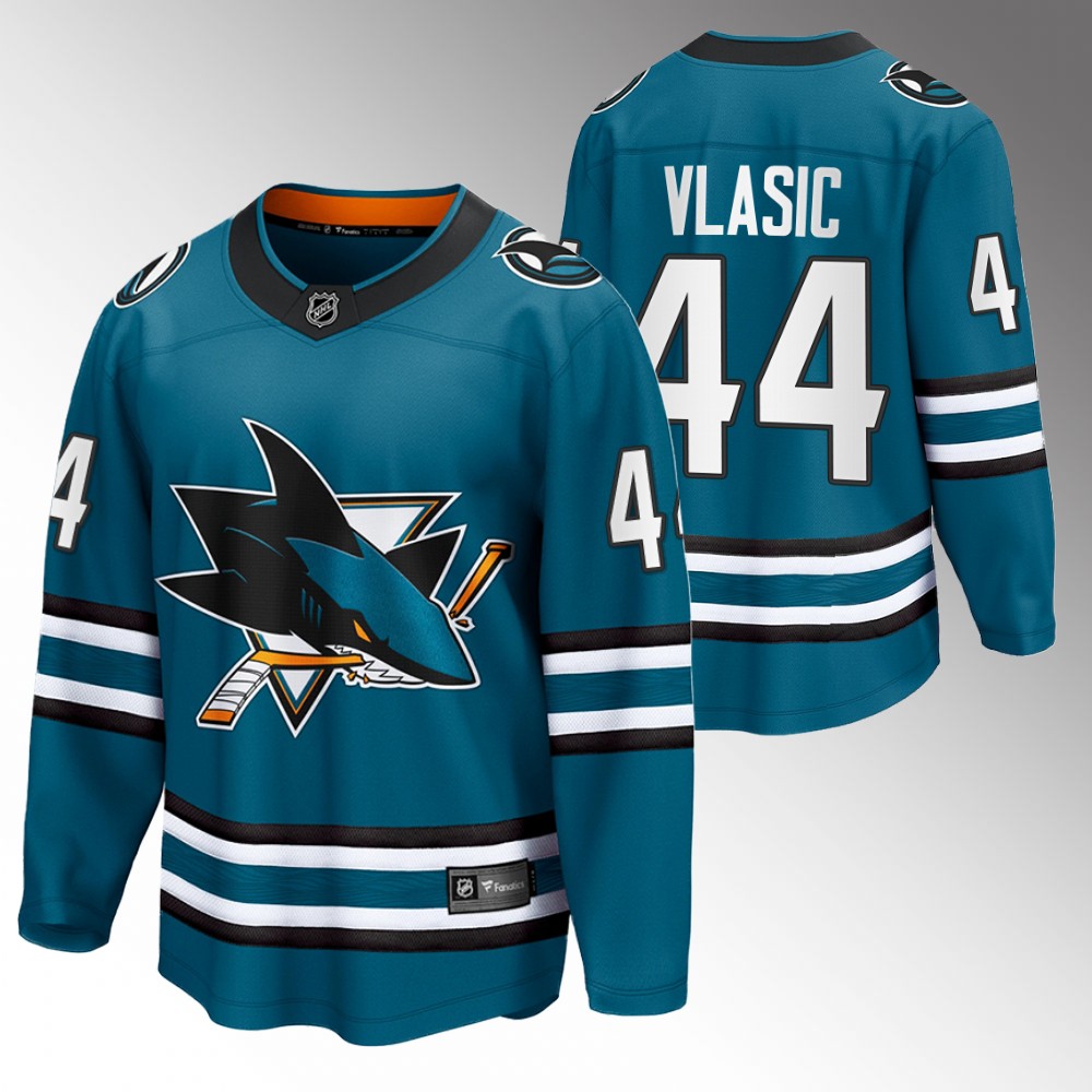 Sharks Marc-Edouard Vlasic Jersey Home Teal The Evolve Men