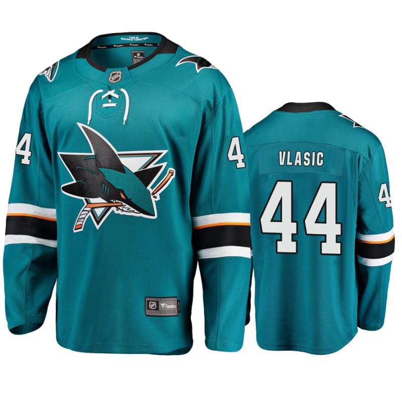 Sharks Marc-Edouard Vlasic Teal Breakaway Fanatics Branded Jersey