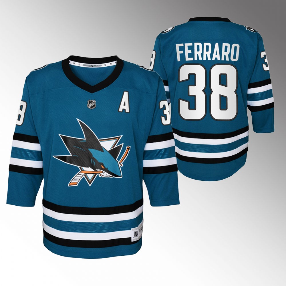 Sharks Mario Ferraro 2022-23 Home Jersey Youth Replica