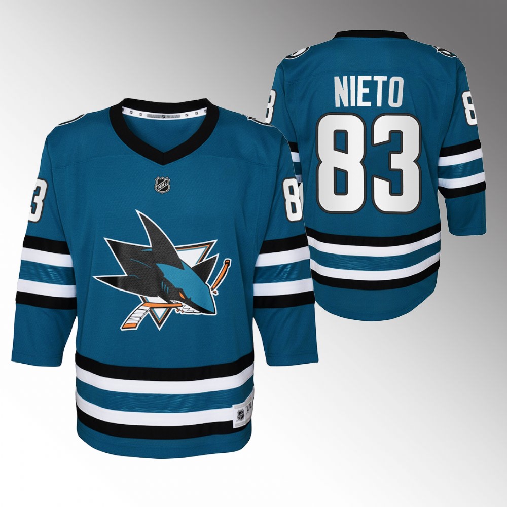 Sharks Matt Nieto 2022-23 Home Jersey Youth Replica