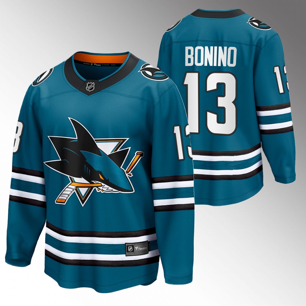 Sharks Nick Bonino Jersey Home Teal The Evolve Men