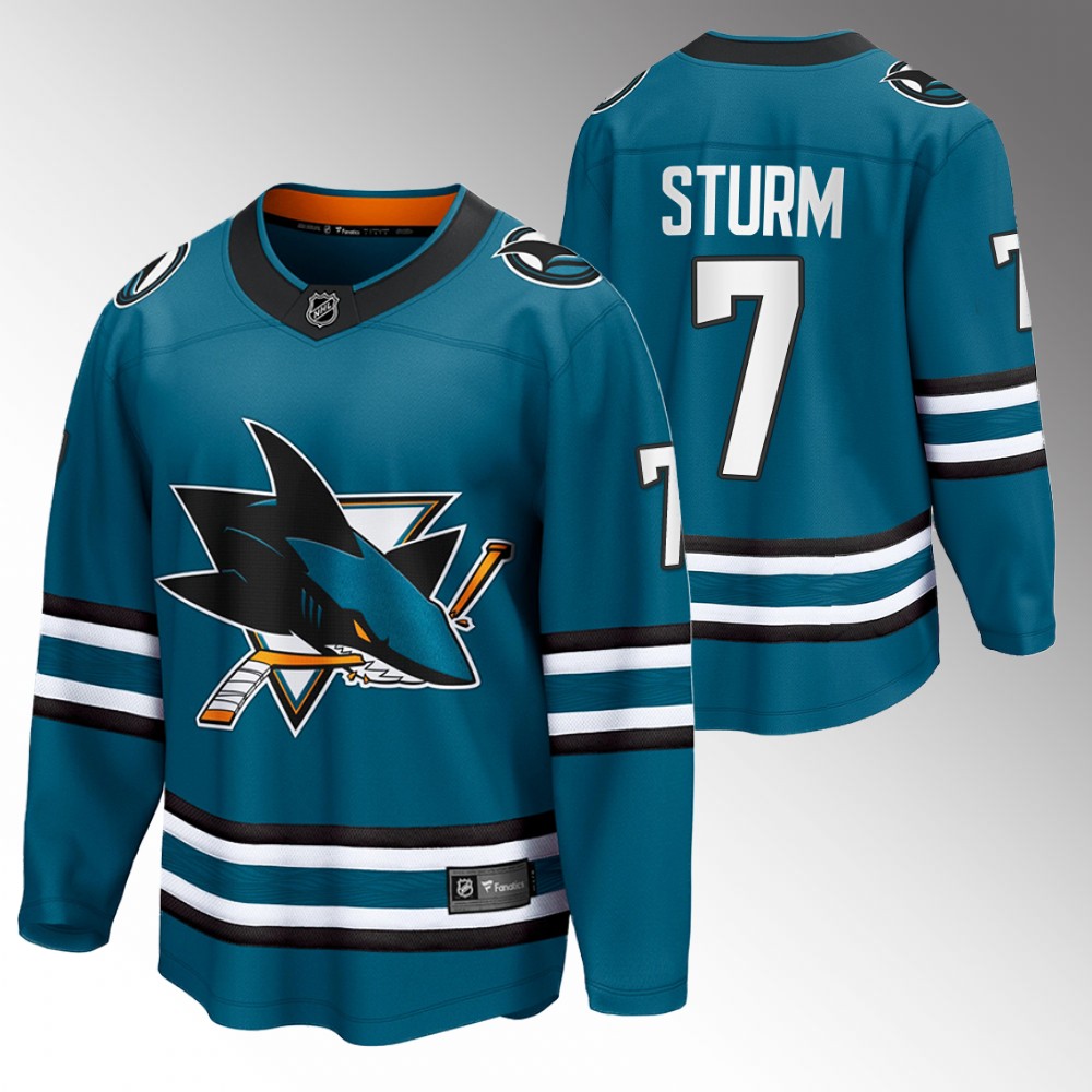 Sharks Nico Sturm Jersey Home Teal The Evolve Men