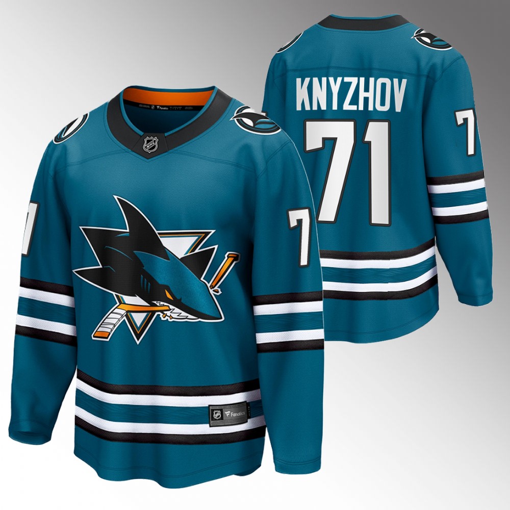 Sharks Nikolai Knyzhov Jersey Home Teal The Evolve Men