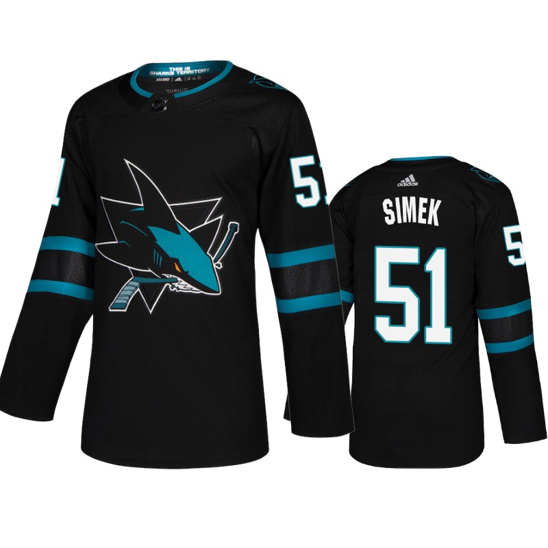 Sharks Radim Simek Black Authentic Pro Alternate Jersey