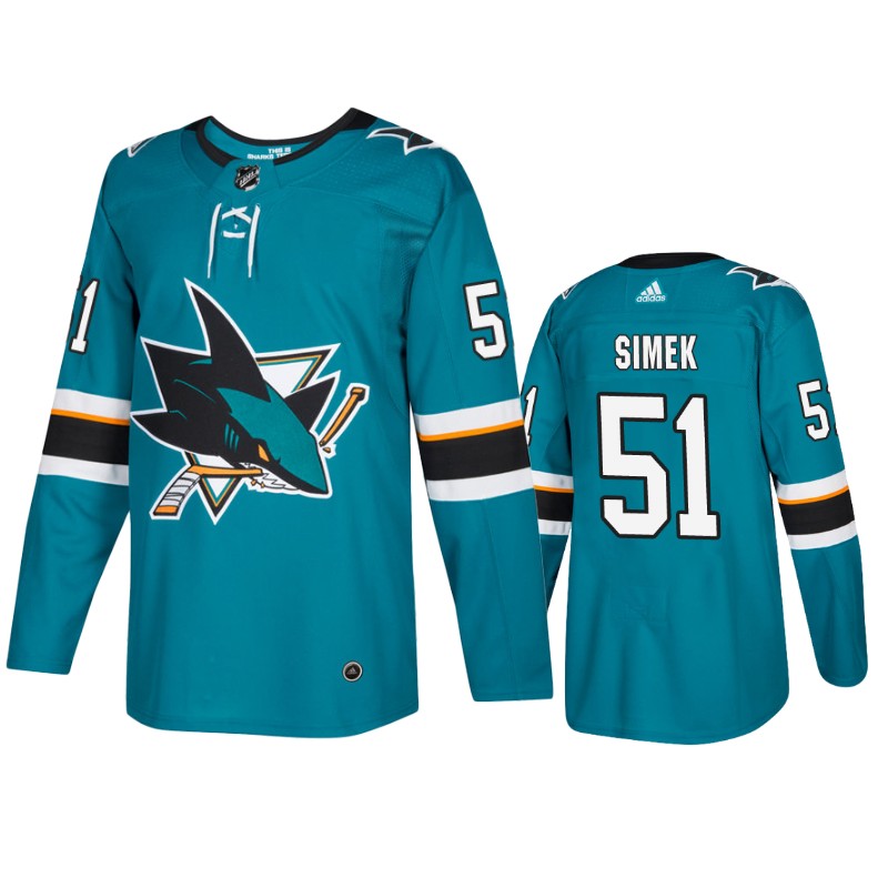 Sharks Radim Simek Teal Home Jersey
