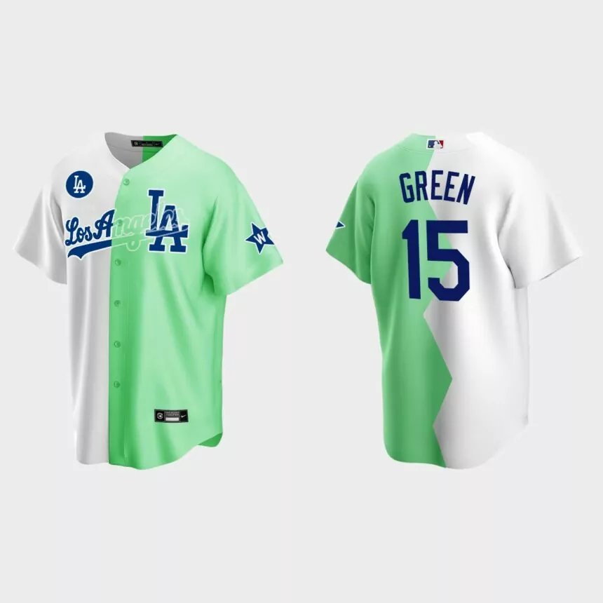 Shawn Green Los Angeles Dodgers 2022 MLB All-Star Celebrity Softball Game Split Jersey – White Green