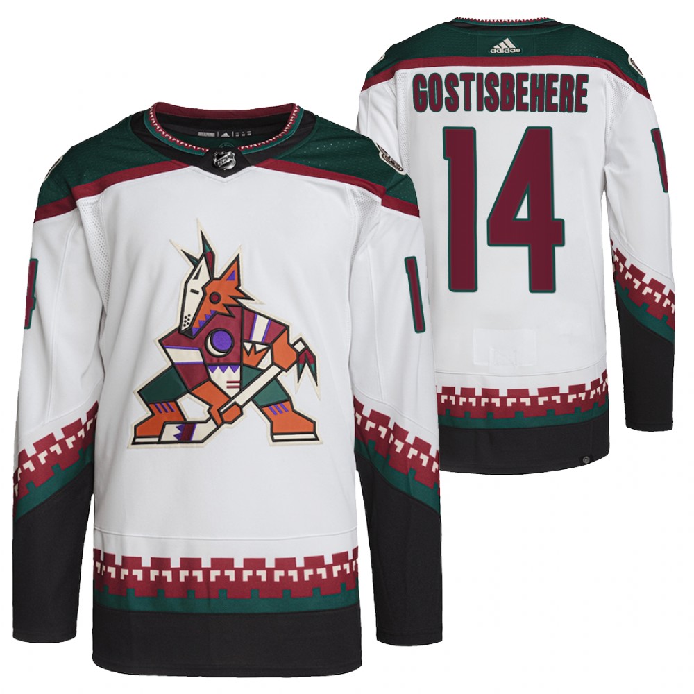 Shayne Gostisbehere Arizona Coyotes White Away Primegreen Authentic Pro Jersey