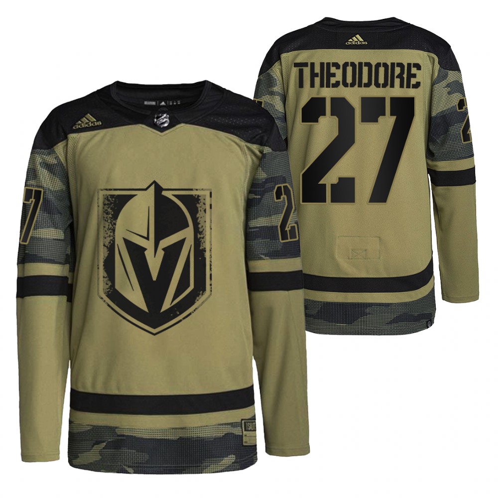 Shea Theodore 2021-22 Vegas Golden Knights Camo Military Appreciation Jersey